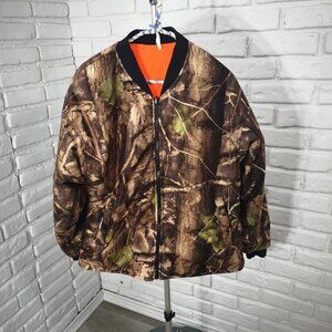 Thermo King Men's Size Small Full Zip Reversible (Camo/Orange) Hunting Jacket